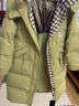 雅鹿长款羽绒服女士2025年新款韩版宽松加厚冬季鸭绒时尚保暖连帽外套 秋香绿 L （推荐125-150斤） 实拍图