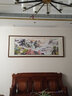 良品大师流水生财山水画办公室挂画中式客厅装饰画靠山图茶室字画风景壁画 富春山居图A1 85*230cm宣纸锦绫+有机玻璃+红褐色实木框（大气款） 实拍图