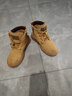 回力童鞋儿童大黄靴2026春季新款中大童时尚皮靴子男女童靴子 驼棕（加绒） 36 内长约23.2cm 实拍图