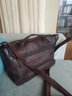 赫泽琼斯真牛皮斜挎包进口意大利单肩包青年时尚简约邮差包男神英伦ipad包 咖啡色进口意大利牛皮 实拍图