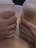 史迪芬生日礼物钻戒铂金戒指白金对戒活口闭口订婚结婚戒轻奢款Ag 本地仓当次日达轻奢款一对活口Ag 实拍图