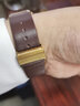 添赋适用于华为B7真皮手环表带华为B6 B3手环表带腕带b7 b6手环商务头层牛皮折叠扣针扣表带替换带 棕色-金色折叠扣 b7/b6/b3-16mm 实拍图