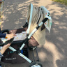 亿宝莱（yibaolai） 婴儿推车高景观可坐可躺轻便携式折叠小孩宝宝伞车bb双向婴儿车 旗舰卡其+可坐躺折叠+四轮橡胶 实拍图