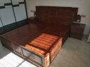 善匠良品 红木家具非洲花梨(学名:刺猬紫檀)新中式实木大床双人床 1.8米富贵大床+2床头柜 晒单实拍图