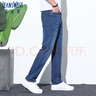 真维斯（JEANSWEST）牛仔裤男2025秋季薄款冰丝时尚潮牌直筒宽松长裤男装长裤子蓝色32 实拍图