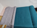 骁诺沙发客厅折叠沙发床两用小户型简易出租房布艺沙发卧室懒人沙发 湖蓝色【加宽加厚海绵】 1.5米双人位 实拍图