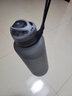 美国tritan耐高温大容量运动水杯男士夏季户外健身水壶塑料瓶 1500ML深灰色（进口Tritan材质） 实拍图