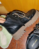 ZHR马丁靴女真牛皮加绒厚底短靴英伦风圆头皮靴 AH358A 黑色 37  实拍图