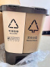 百家好世 环保分类垃圾桶按压干湿分离双桶户外新农村塑料脚踏垃圾筒20L 实拍图