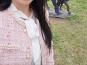 香影（xiangying）小香风外套女短款2023秋季新款小个子毛呢名媛风法式粉色上衣 粉红色 S 晒单实拍图