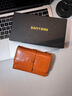 班亚奴（banyanu）2025新款韩版女士钱包女短款简约复古油蜡牛皮搭扣小零钱夹 棕色-防盗刷 实拍图