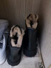 ZHR马丁靴女冬复古英伦风靴子女时尚百搭长毛绒短靴女 ES08B 黑色 35 实拍图