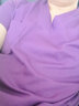 迪塞雅男女纯棉刷手服长袖洗手衣医生隔离工作服短袖刷手衣手术室衣宠物 洗手衣紫色（男款短袖） 2XL 实拍图