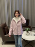 西域骆驼 VANCAMEL单层冲锋衣男女短外套秋冬保暖防寒夹克户外登山服ins运动风衣 KY08S暖白/木槿紫-女 M 实拍图