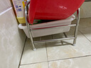 美杜304不锈钢双层脸盆架厕所落地式卫生间置物架浴室转角收纳架子 不锈钢脸盆架双层（下层鞋架） 实拍图