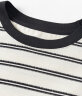 KBNEt恤女条纹短袖上衣 2024宽松设计感独特超好看减龄小衫 黑色几何预售3.15-3.18 S 晒单实拍图