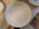 红牡丹 纯白骨瓷餐具陶瓷碗盘碟白色泡面碗家用米饭碗中式釉下彩碗筷 纯白10英寸深盘2个装 实拍图