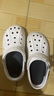 回力包头拖鞋男夏季洞洞鞋外穿雨天办公室开车防滑耐磨厚底男款沙滩鞋 白色 41 标准码 实拍图