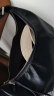 百丽【刘雯同款】商场同款潮酷褶皱油蜡皮腋下包X9199DX3 黑色 F 晒单实拍图