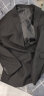 绅朗格西服外套男休闲小西装套装正装修身伴郎服新郎结婚商务职业装 黑色两扣【西服】  6XL【185-200斤】+7件礼品 实拍图