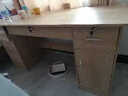 人文成家电脑桌台式简约办公书桌家用写字台桌办公室桌椅套装成人工作桌子 【豪华五抽带柜】橡木色140*60cm 实拍图