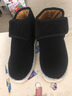 红青百年冬季棉鞋男加绒加厚保暖冬鞋软底防滑牛筋底家居办公室高帮老棉鞋 黑色【魔术贴】 40 【男建议买大2码，女买大1码】 实拍图
