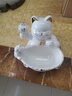 达沃 招财猫钥匙收纳摆件客厅家居装饰品乔迁礼物新居创意实用送朋友 招财猫收纳【米白色】 实拍图