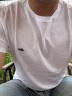 LACOSTE法国鳄鱼男装易打理舒适纯色休闲圆领短袖T恤|TH6709 001/白色 03/S 实拍图