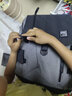 中学生书包男初中生高中生大学男生背包校园青少年大容量双肩包时尚潮流防水牛津布男包日韩版潮纯色新款包包 黑灰升级版(黑色胸包) 实拍图
