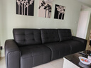左右劳伦斯零靠墙电动功能沙发头层牛皮沙发 6067大三右电动 黑 实拍图