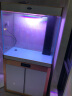 汉霸超白玻璃鱼缸 生态底滤循环系统 鱼缸客厅 家用智能懒人 水族箱 金+白 靠墙款0.8米长x36cm宽x75cm+71cm高 实拍图