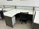 美轩戈办公桌组合现代简约办公家具员工工位职员办公桌屏风组合隔断办公卡位工作位电脑桌椅组合 弯台面 单人位带柜带椅套餐 实拍图