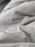 素时代床上四件套纯棉 A类100%全棉日式水洗棉被套1.5米床笠款 灰密条 实拍图