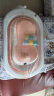 YEESOOM婴儿洗澡盆 儿童大号折叠 宝宝沐浴盆可坐躺加感温浴架 粉色 晒单实拍图