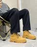 真维斯（Jeanswest）马丁靴男靴户外2024秋冬季高帮潮靴子男士耐磨工装靴男 咖啡色 41 实拍图