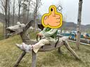 幼歌（YOUGE） 女童裙摆式娃娃衫背心套装儿童森系弹力云朵裤马甲 米白上衣（偏大，建议选小一码） 110 cm 实拍图