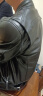 PERCOOL 真皮皮衣男头层牛皮夹克秋冬帅气摩托车机车服立领皮外套骑行服 黑色净版（布马甲） M号（125斤-135斤） 晒单实拍图