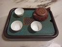 尚言坊茶盘储水式小型实木茶台家用 中式旅行茶具托盘 8绿松石釉面板茶盘+茶盘刮 实拍图