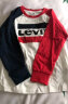 Levi's 李维斯童装儿童长袖t恤男童打底衫春秋季新款中大女孩上衣 奶白 140/68(S) 实拍图