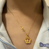 周生生永系列蝶恋花黄金吊坠 足金花衬蝴蝶挂坠不含项链 50454P计价 2.79克(含工费100元) 实拍图