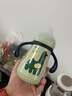 taoqibaby婴儿保温杯宝宝学饮鸭嘴奶瓶316不锈钢儿童保温水壶杯带吸管学生 青芥绿+背带【260ml】 均码 实拍图