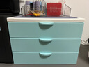 爱丽思（IRIS） 儿童桌面抽屉式收纳盒小物化妆品收纳盒首饰盒文件整理箱收纳柜 36.2*27*26cm 【3层】蓝色 实拍图
