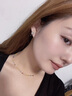 柚芳彩色水晶串珠项链女夏季2025年新款choker颈链轻奢小众设计锁骨链 金色【单条装】 实拍图