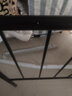 布沙 铁艺床铁床现代简约铁架床出租房宿舍金属钢架床单人 双人床架子 黑色【加固款】 1.5*1.9米 实拍图