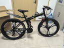 凤凰（Phoenix） 凤凰自行车可折叠山地车路虎男士成年人变速女式越野公路单车 三刀消黑/折叠双避震/全竞速轴承 27.5寸24速【参考：168-198cm】 实拍图