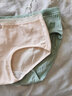 洁丽雅（grace）4条装纯棉内裤女精梳棉亲肤柔软舒适中腰高弹大码女士短裤内裤女 【4条装】鹅黄/竹青/浅肤/普蓝 L【建议100斤-110斤】 实拍图