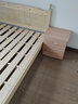 彤新雅【现货闪发】床实木床主卧双人床简约单人床出租房板式床 清漆色+5cm床垫+床头柜*1 宽1.8M*长2M 实拍图