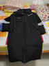 鸭鸭（YAYA）情侣款冬装羽绒服女中长款韩版加厚保暖外套派克服工装NRB 黑色 M 实拍图