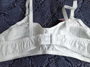 爱诺登（Ainuodeng）老式棉质棉布文胸中老年人无钢圈无海绵大码妈妈胸罩薄款透气夏 镂空蓝 95B (42) 实拍图