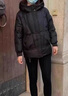 AEMAPE今年流行纯色羽绒棉服女款2025新款冬季加厚设计感棉衣外套女 黑色 L 建议105-120斤 实拍图